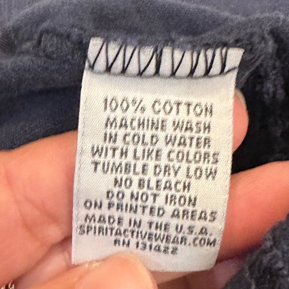 Spirit Activewear “Life’s a Beach” Oversized Sweatshirt Navy Blue 100% Cotton S - Picture 11 of 11